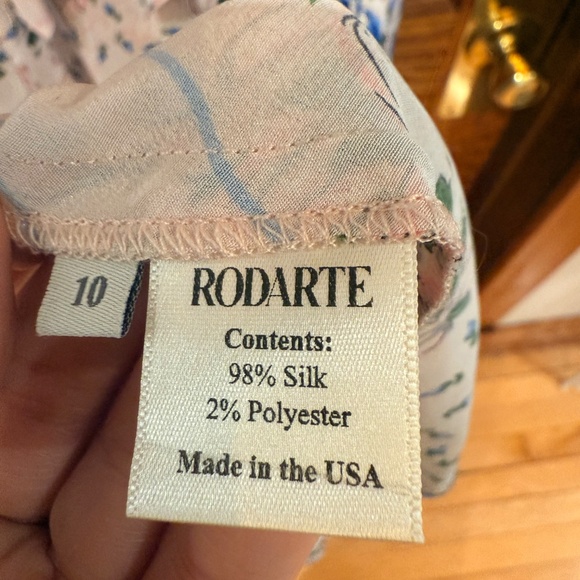 Rodarte Silk Ruffled Floral Dress Size 10 - Picture 6 of 6